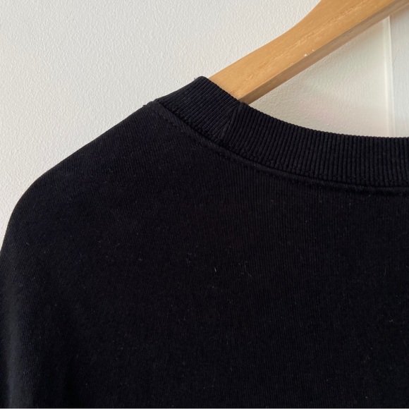 Zara Black Long Sweatshirt Dress with pockets relaxed fit - Size Large - Picture 6 of 9